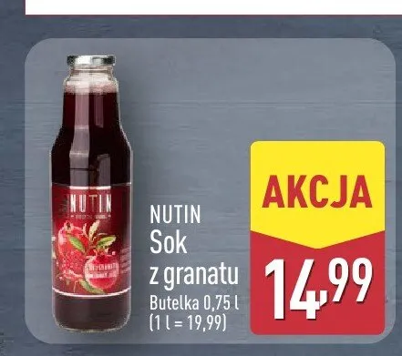 Sok z granatu Nutin promocja w Aldi