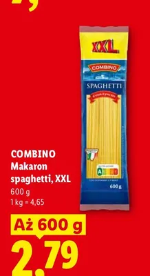 Makaron spaghetti XXL Combino promocja w Lidl
