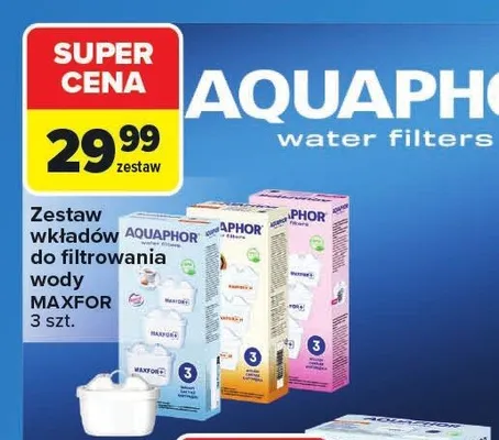 Zestaw wkładów do filtrowania wody Aquaphor Maxfor 3-pak promocja w Carrefour