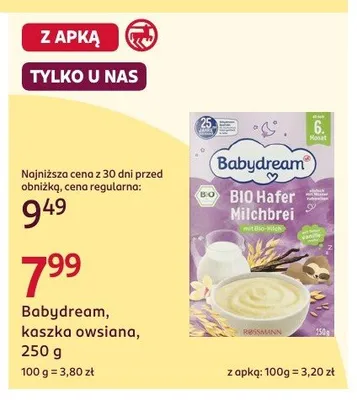 Kaszka owsiana promocja w Rossmann