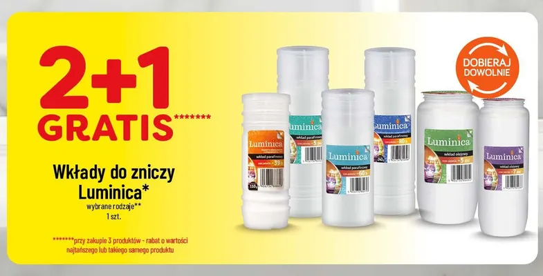 Wkłady do zniczy Luminica promocja w POLOmarket