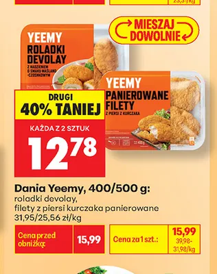 Roladki devolay Yeemy promocja w Biedronka