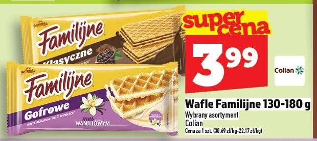 Wafle Familijne klasyczne promocja w TOPAZ