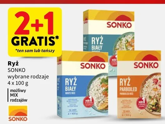 Ryż Sonko wybrane rodzaje promocja w Intermarche