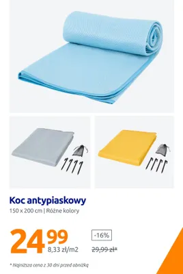 Koc antypiaskowy 150x200 cm promocja w Action