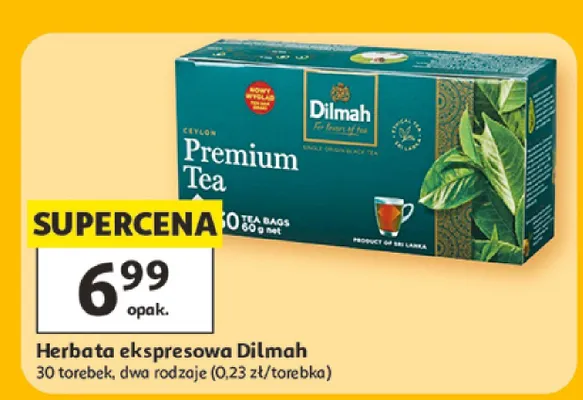 Herbata ekspresowa Dilmah Premium Tea promocja w Auchan