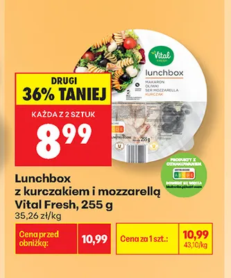 Lunchbox z kurczakiem i mozzarellą Vital Fresh promocja w Biedronka