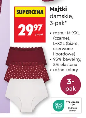 Majtki damskie 3-pak promocja w Biedronka