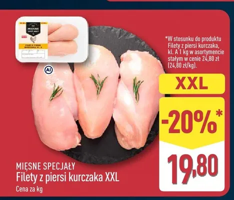 Filety z piersi kurczaka XXL Mięsne Specjały promocja w Aldi
