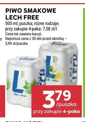 Piwo bezalkoholowe smakowe Lech promocja w Stokrotka
