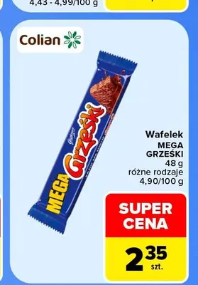 Wafelek Mega Grześki promocja w Carrefour Market