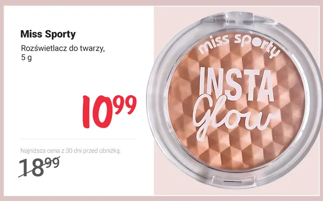 Rozświetlacz do twarzy Miss Sporty promocja w Rossmann