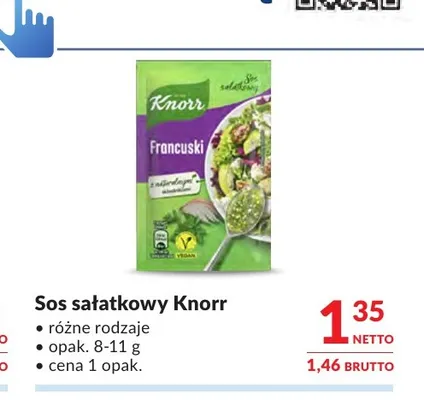 Sos sałatkowy francuski Knorr promocja w Makro