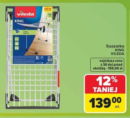 Suszarka na pranie Vileda King promocja w Carrefour
