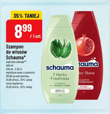 Szampon do włosów Schauma 7 Herbs Freshness promocja w POLOmarket