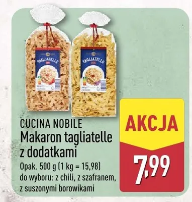 Makaron tagliatelle Podravka promocja w Aldi
