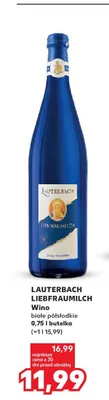 Wino białe półsłodkie Lauterbach Liebfraumilch promocja w Kaufland