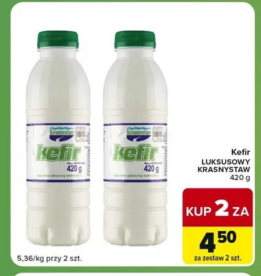 Kefir Luksusowy Krasnystaw 2-pak promocja w Carrefour Express