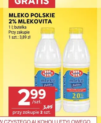 Mleko polskie Mlekovita 2% promocja w Stokrotka