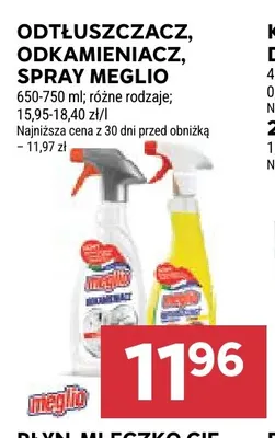 Odtłuszczacz, odkamieniacz spray Meglio promocja w Stokrotka