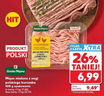 Mięso mielone z nogi polskiego kurczaka Stoisko Mięsne promocja w Kaufland