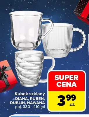 Kubek szklany Diana promocja w Carrefour