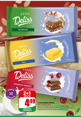 Czekolada Deliss arachidowa promocja w Dino