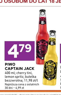 Piwo Captain Jack lemon spritz promocja w Stokrotka