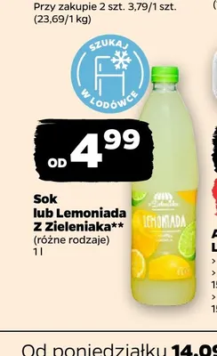 Lemoniada Z Zieleniaka promocja w Netto