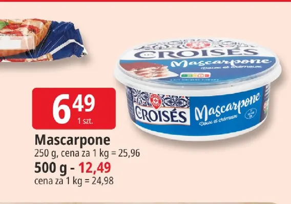 Mascarpone Croisés promocja w Leclerc