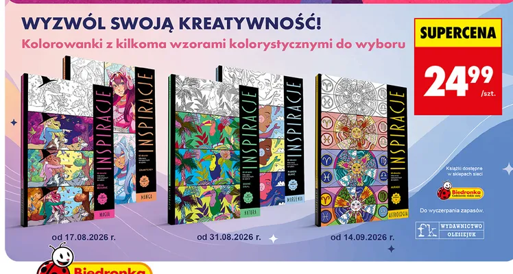 Kolorowanka Inspiracje Natura promocja w Biedronka