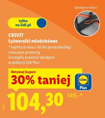 Łyżworolki młodzieżowe promocja w Lidl