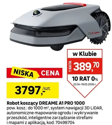 Robot koszący Dreame A1 Pro 1000 promocja w Leroy Merlin