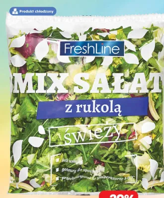 Mix sałat z rukolą FreshLine promocja w Dino