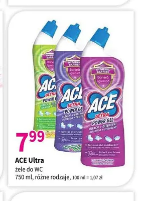 Żel do WC ACE Ultra Power Gel Lavender promocja w Drogerie Polskie