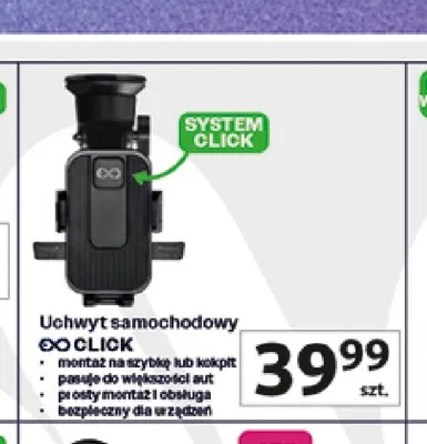 Uchwyt samochodowy XO Click promocja w Auchan
