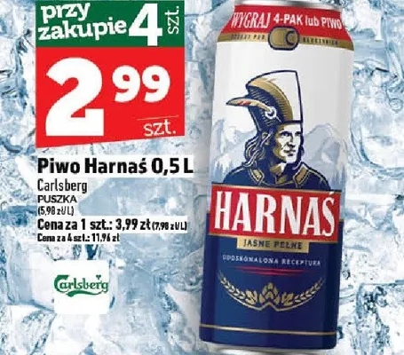 Piwo Harnaś Carlsberg promocja w TOPAZ