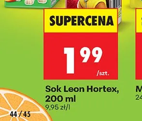 Sok Leon Hortex promocja w Biedronka
