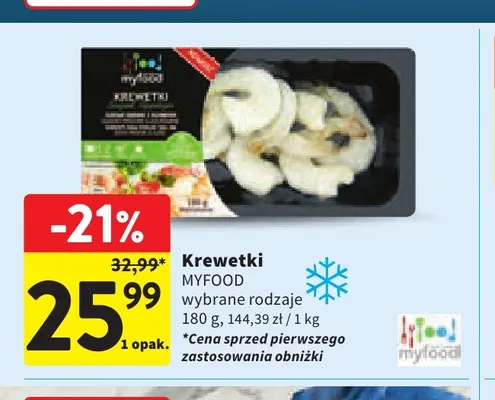 Krewetki Myfood promocja w Intermarche