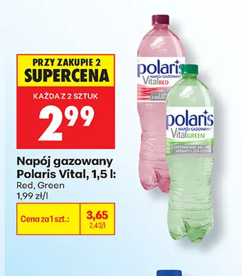 Napój gazowany Polaris Vital Red promocja w Biedronka