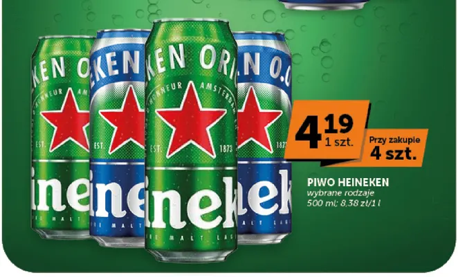 Piwo bezalkoholowe Heineken promocja w Groszek