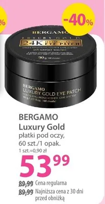 Płatki pod oczy Luxury Gold, 60 szt./1 opak. promocja w Hebe