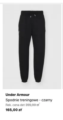 Spodnie treningowe Under Armour czarne promocja w Lounge by Zalando