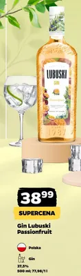 Gin Lubuski Passionfruit 37,5% Polska promocja w Netto