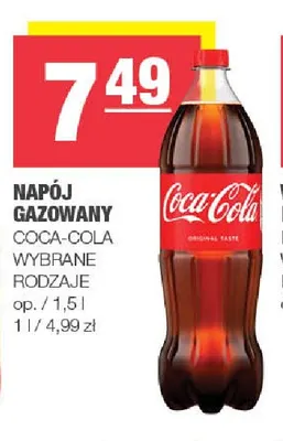 Napój gazowany Coca-Cola promocja w SPAR
