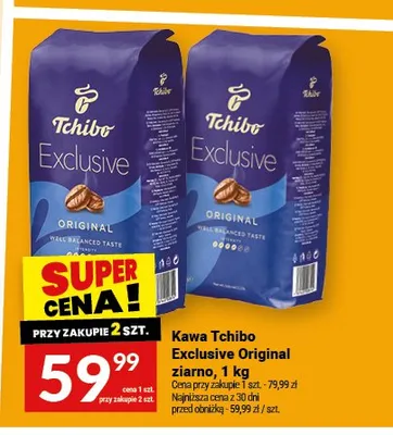 Kawa ziarnista Tchibo Exclusive Original promocja w Twój Market