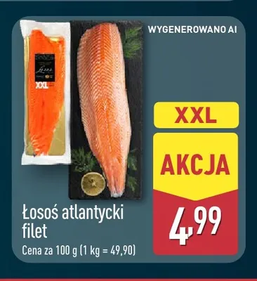 Łosoś atlantycki filet promocja w Aldi