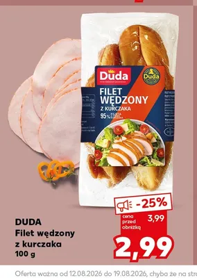 Filet wędzony z kurczaka Duda promocja w Kaufland