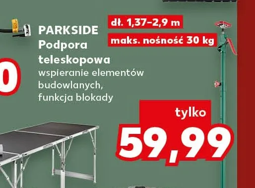 Podpora teleskopowa Parkside promocja w Kaufland