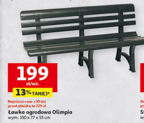 Ławka ogrodowa Olimpia promocja w Auchan